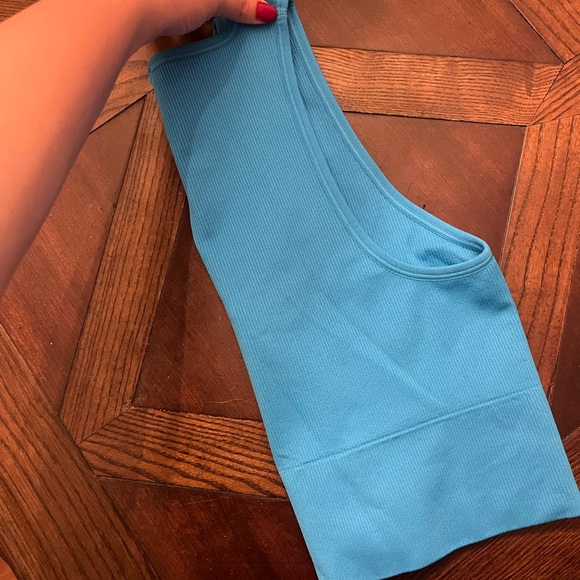 Athleta Blue Ribbed Top - Picture 3 of 3